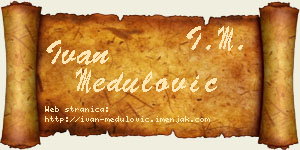 Ivan Medulović vizit kartica